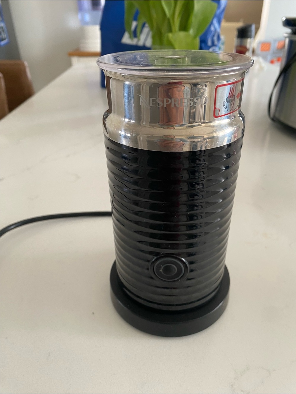 Nespresso Black and Silver Electric Milk Frother